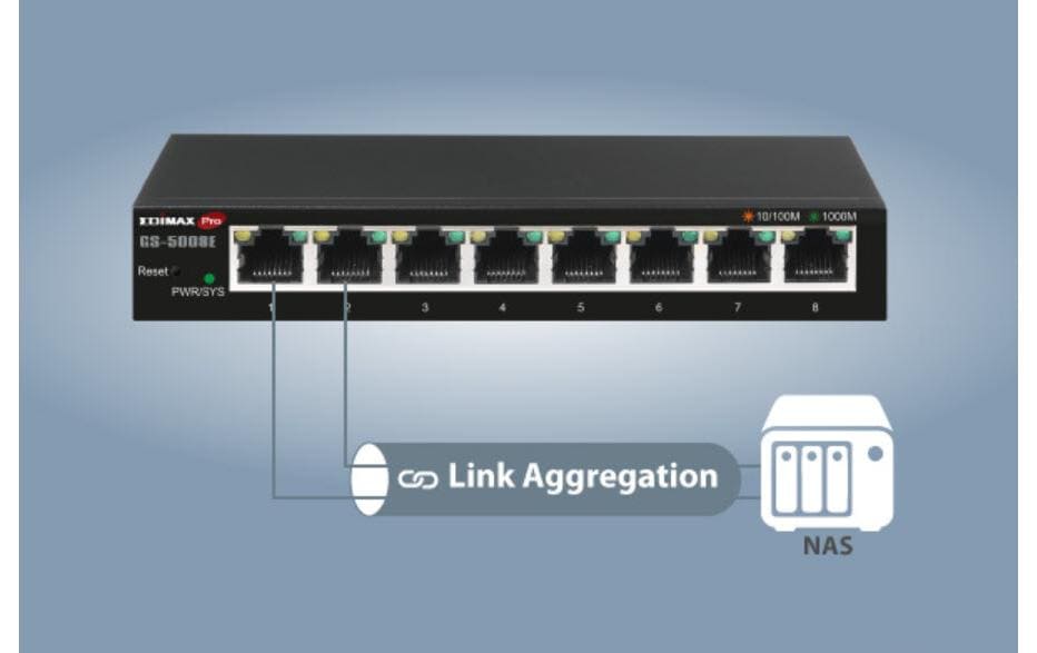 1452625_8 - Mediatech Edimax GS-5008E: 8 Port Switch, 1Gbps Metalgehäuse, Smart Managed