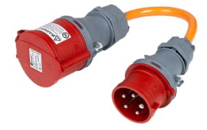 Normrahmen Adapter CEE16-5 - CEE32-5 Mobiler Lader an roter CEE32-5 Dose kaufen Schweiz | Mediatech.ch