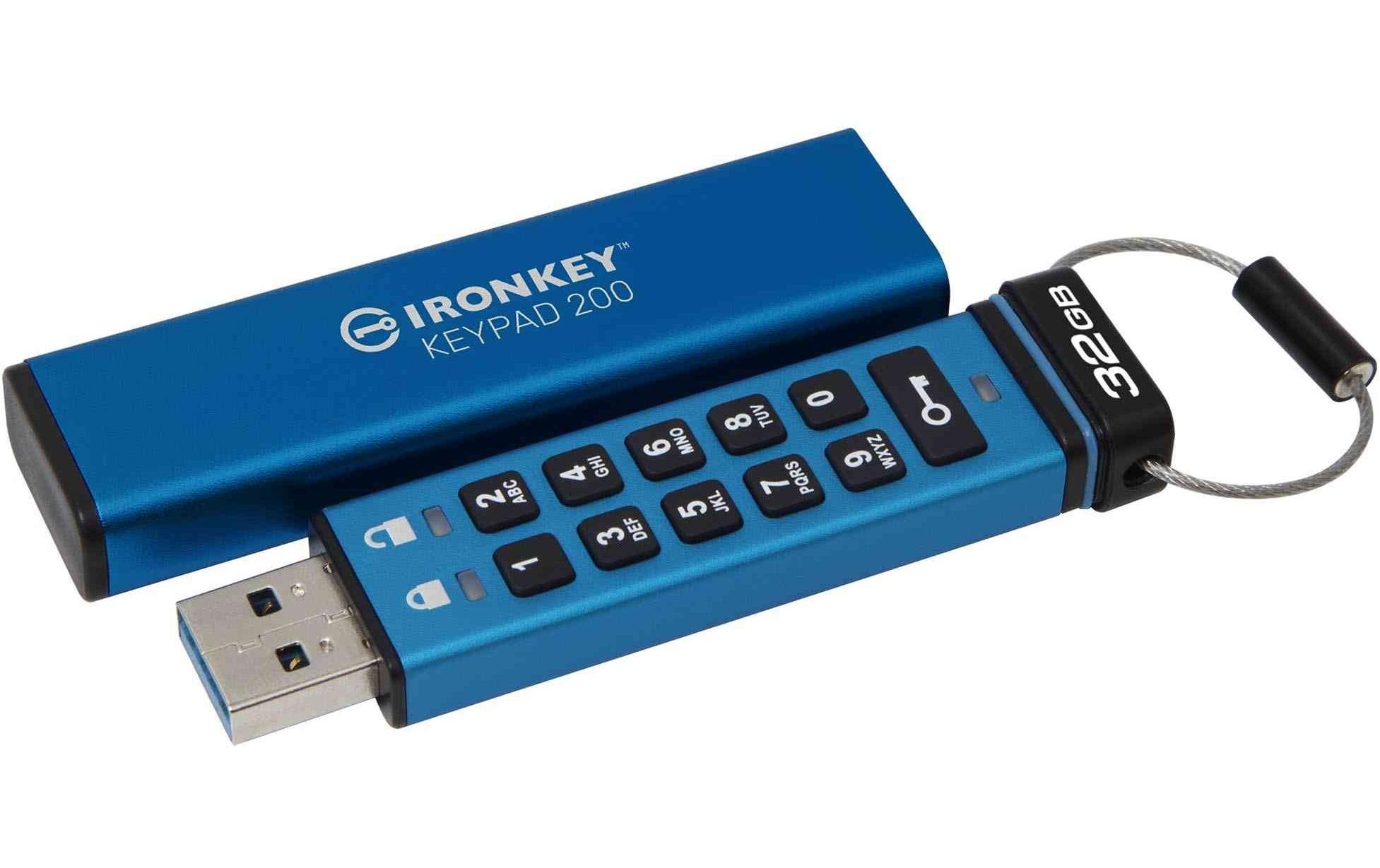 1453214_1 - Mediatech Kingston IronKey Keypad 200, 32GB USB3.2(Typ-A),256bit-AES,FIPS 140-3,Level 3