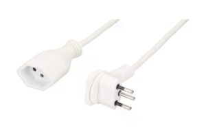 1454108 - Mediatech Max Hauri Verlängerungskabel T12/T13 TD 1m, weiss, Flachwinkelstecker kaufen Schweiz | Mediatech.ch