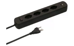 1454135 - Mediatech Max Hauri Steckdosenleiste Basic-Line 4x T13, 1x USB-A/C, schwarz, 1.5m Kabel kaufen Schweiz | Mediatech.ch