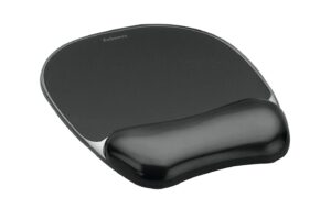 Fellowes Mauspad mit Handgelenkauflage Gel schwarz, geeignet für optische Mäuse