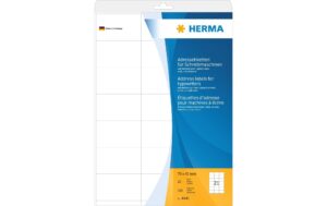 Herma Universaletiketten 4441 70x42mm 420 Etiketten, A4, 20 Blatt, permanent,