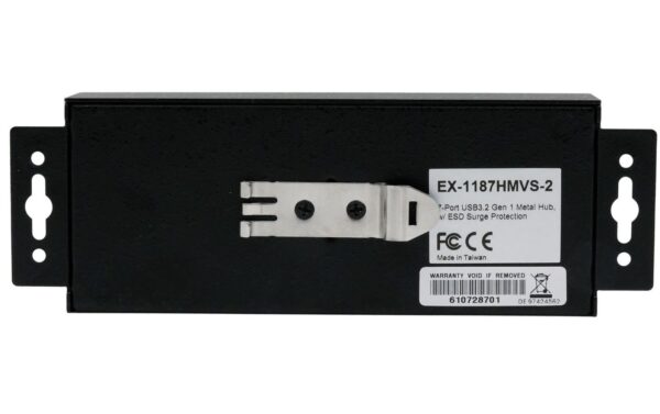 EXSYS EX-1187HMVS-2, 7x USB 3.0, Metall, Din-Rail, mit Überspannungsschutz,