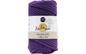lalana Wolle Macrame rope mauve 5 mm, 330 g, ca. 30 m