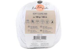 lalana Wolle Soft Cord Ami white 100 g, ca. 180 m