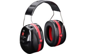 3M Peltor Optime III Kapselgehörschützer 35 dB, schwarz/rot/Kopfbügel, H540A-411-SV