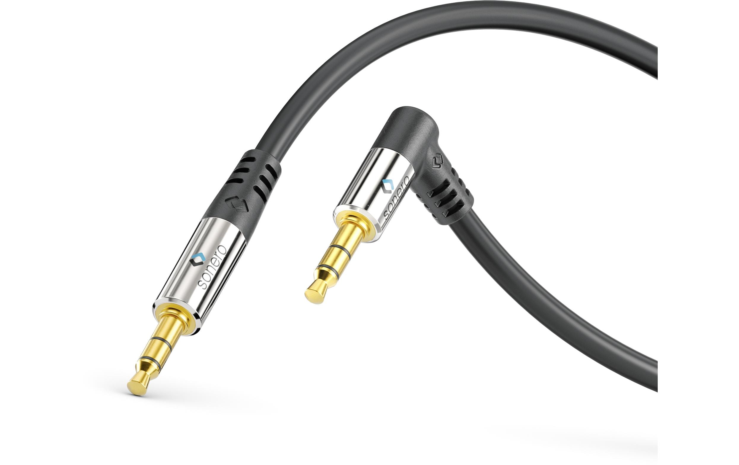 1464582_1 - Mediatech Sonero 3.5mm Audio Klinken-Kabel 1.50m, Stecker <-> 90° Stecker