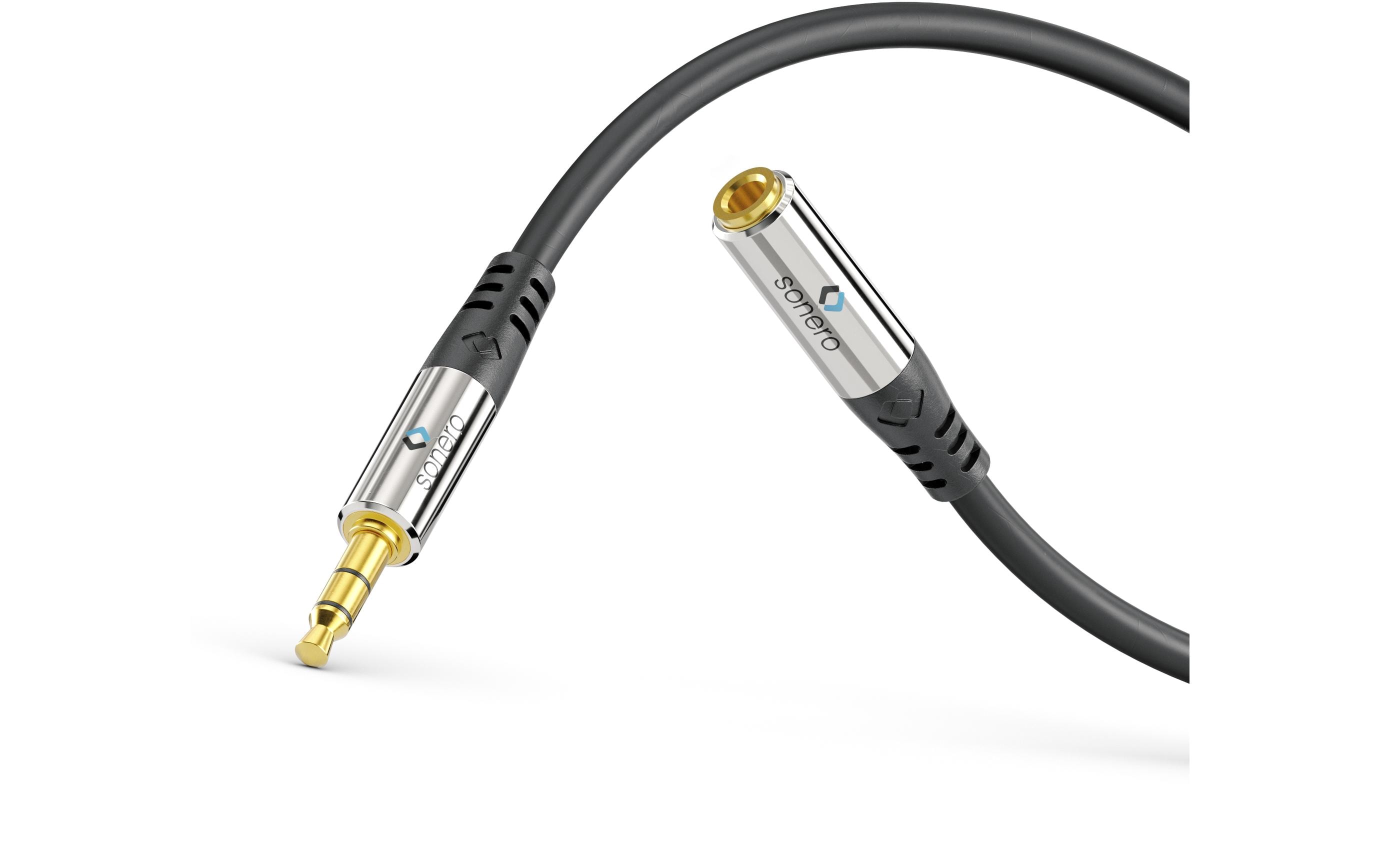 1464593_1 - Mediatech Sonero 3.5mm Audio Klinken-Verlängerung 1.00m, Stecker <-> Buchse