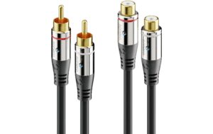 Sonero 2x Cinch Stereo Audio Verlängerung 1.50m, Stecker  Buchse