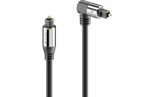 Sonero Optisches Toslink Audio Kabel 2.00m, Stecker <-> 90° Stecker, 6mm DM