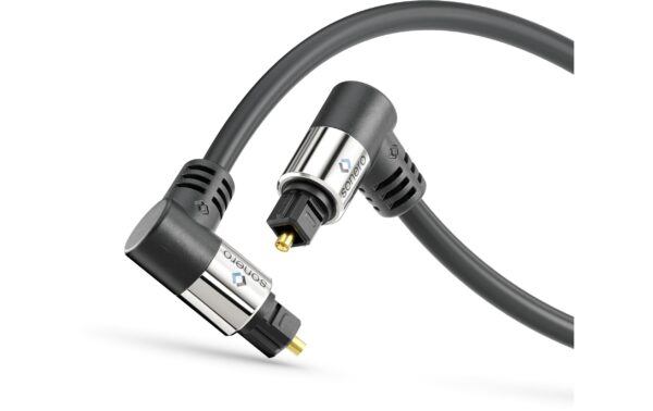 1464631_1 - Mediatech Sonero Optisches Toslink Audio Kabel 2.00m, 90° Stecker <-> 90° Stecker, 6mm DM