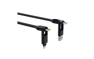 RollingSquare inCharge XL Schwarz - 2m Ladekabel, 6 in 1 Kabel, 100W, 27g