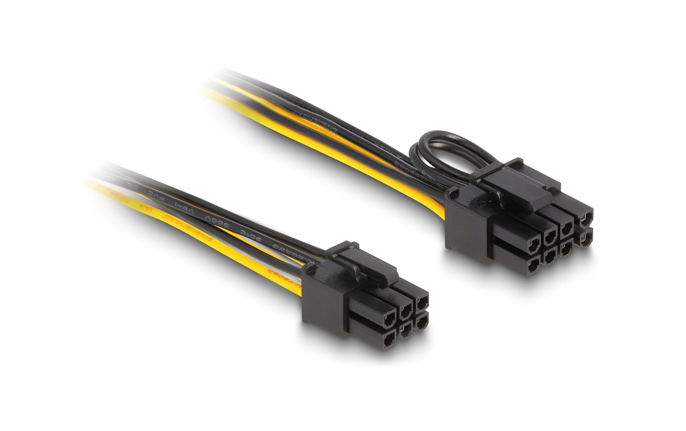 Delock Stromkabel PCI Express 6 Pin Stecker zu PCI Express 6+2 Pin Stecker, 50cm kaufen Schweiz | Mediatech.ch