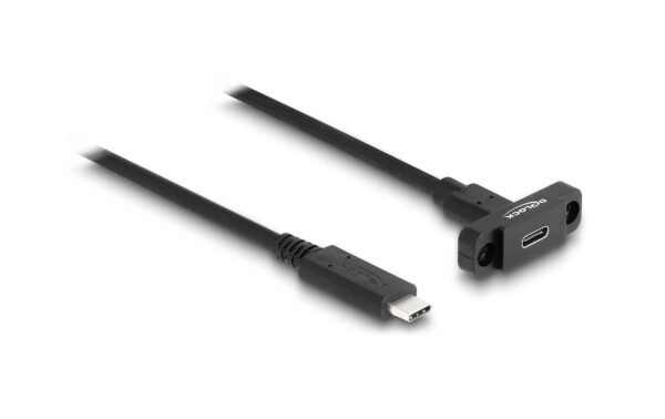 1466307 - Mediatech Delock USB3.2 Gen 2 Kabel Typ-C 1m Stecker zu Buchse, zum Einbau, schwarz kaufen Schweiz | Mediatech.ch