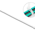 Delock Kabelbinder L:200 x B:4.8mm weiss wiederverwendbar, 100 Stück