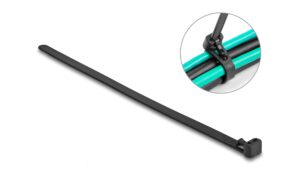 Delock Kabelbinder L:150 x B:7.5mm schwarz wiederverwendbar, hitzebeständig, 100 Stück kaufen Schweiz | Mediatech.ch