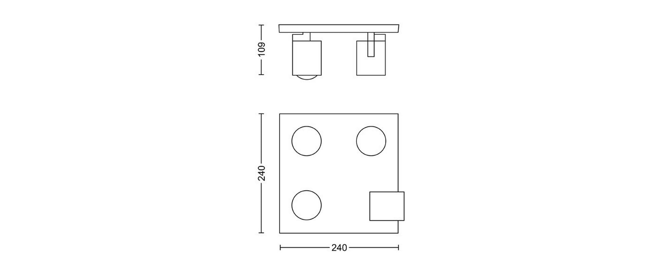 1467137_2 - Mediatech Philips RUNNER plate/spiral, black, 4x20W, 230V