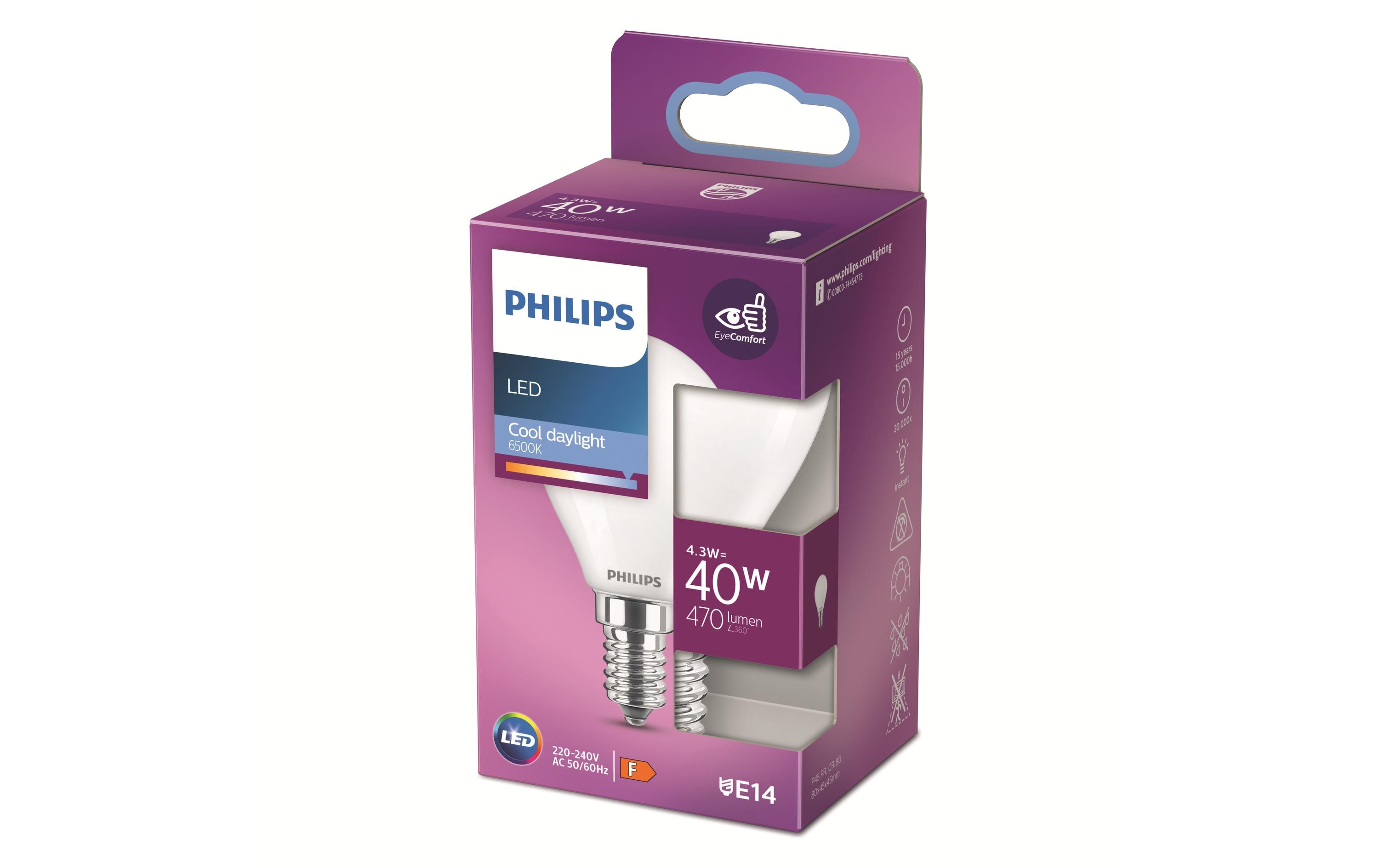 1467207_1 - Mediatech Philips LEDclassic 40W E14 CDL P45 FR ND SRT4
