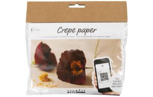 Creativ Company Krepppapier-Set Mini Bastelset Mohn, inkl. Anleitung