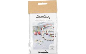 Creativ Company Mini Bastelset Schmuck Elastisches Armband und Ohrring, Anleitung