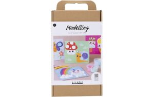 Creativ Company Bastelset Modellieren Modelliermassse Foam/Silk Clay, Dekoplatte