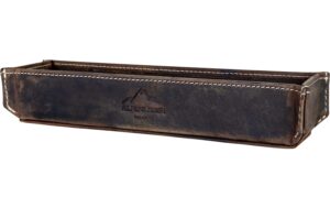 Alpenleder Stifteschale Zenta Lederfarbe old havanna