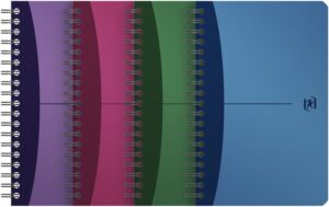 Oxford gebundenes Spiralheft assortiert 90g/qm, 110x170mm, 90 Seiten, liniert 6mm