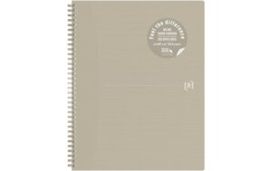 Oxford Spiralheft Origins beige A4+, 70 Seiten, liniert Rand links