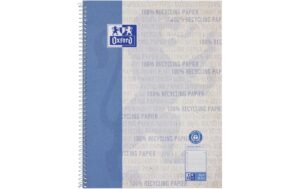 Oxford Collegeblock Recycling blau 90g/qm, A4+, 80 Seiten, liniert