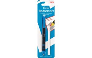 Läufer Radierstift blau 1 Stück, inkl. 2 Ersatzradierer