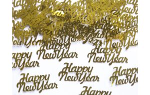 Partydeco Konfetti Happy New Year Schrift 4 x 2 cm, 3 g