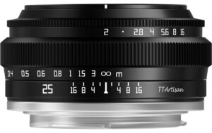 1473437 - Mediatech TTArtisan C2520-B-X APS-C 25mm F2 X Mount kaufen Schweiz | Mediatech.ch