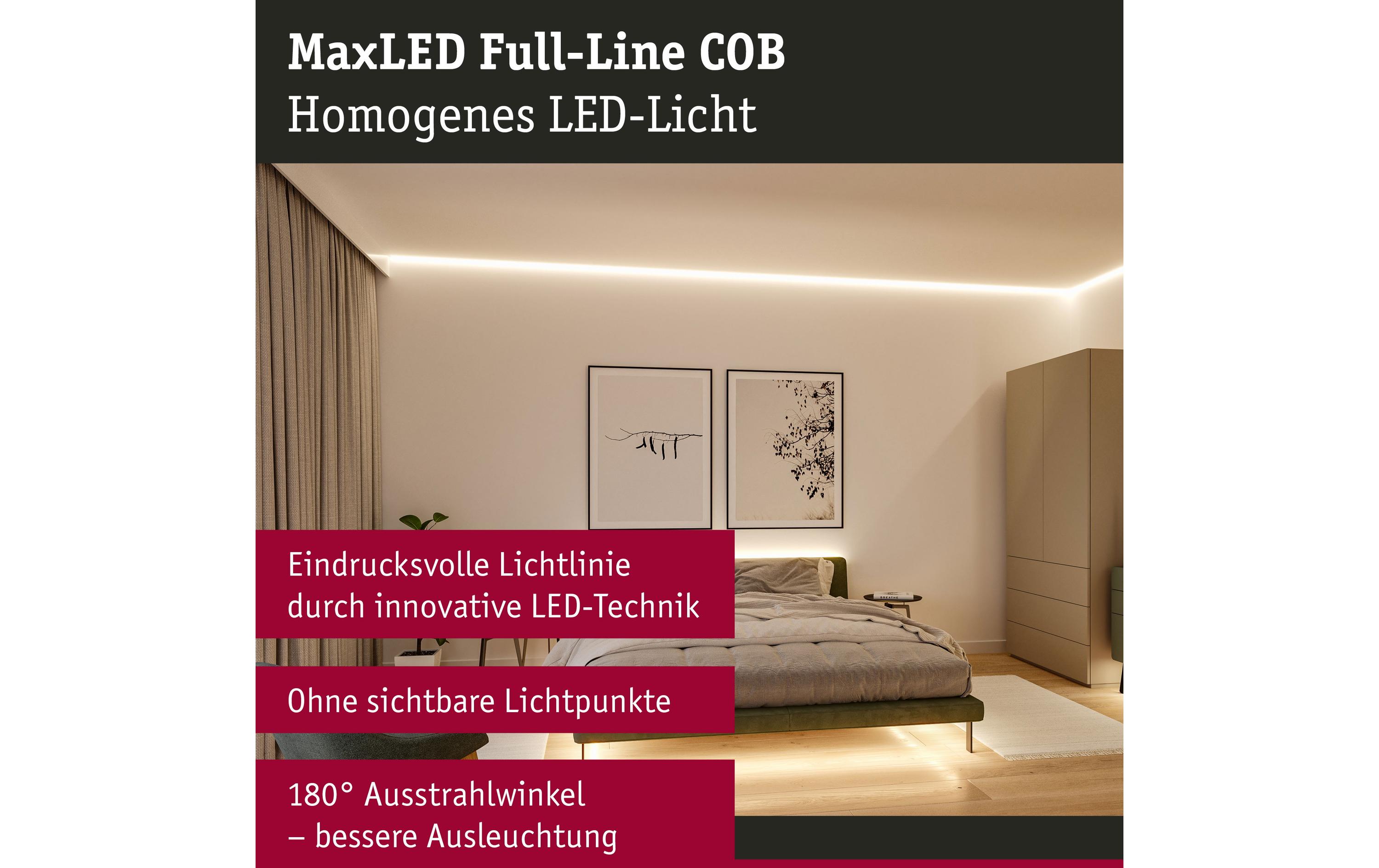 1473787_1 - Mediatech Paulmann MaxLED 1000 Stripe 2,5m COB warmweiss, 2700K, 30W 230,24V, silber