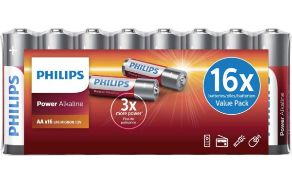 Philips Batterie Power Alkaline AA 1.5 V, LR6 Alkaline, 16 Stück kaufen Schweiz | Mediatech.ch