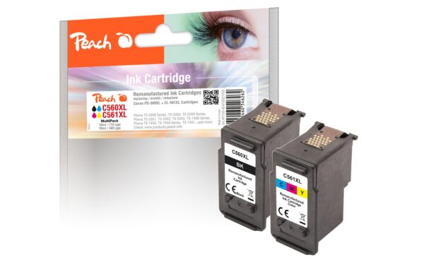 1476245 - Mediatech Peach Canon PG-560XL/CL-561XL,Multi-Pack 1x18, 1x16 ml,1x715, 1x485 Seiten