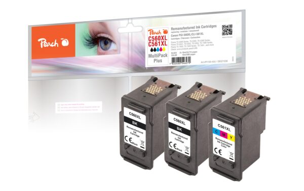1476246 - Mediatech Peach Canon PG-560XL/CL-561XL,Multi-Pack+ 2x18, 1x16 ml,2x715, 1x485 Seiten