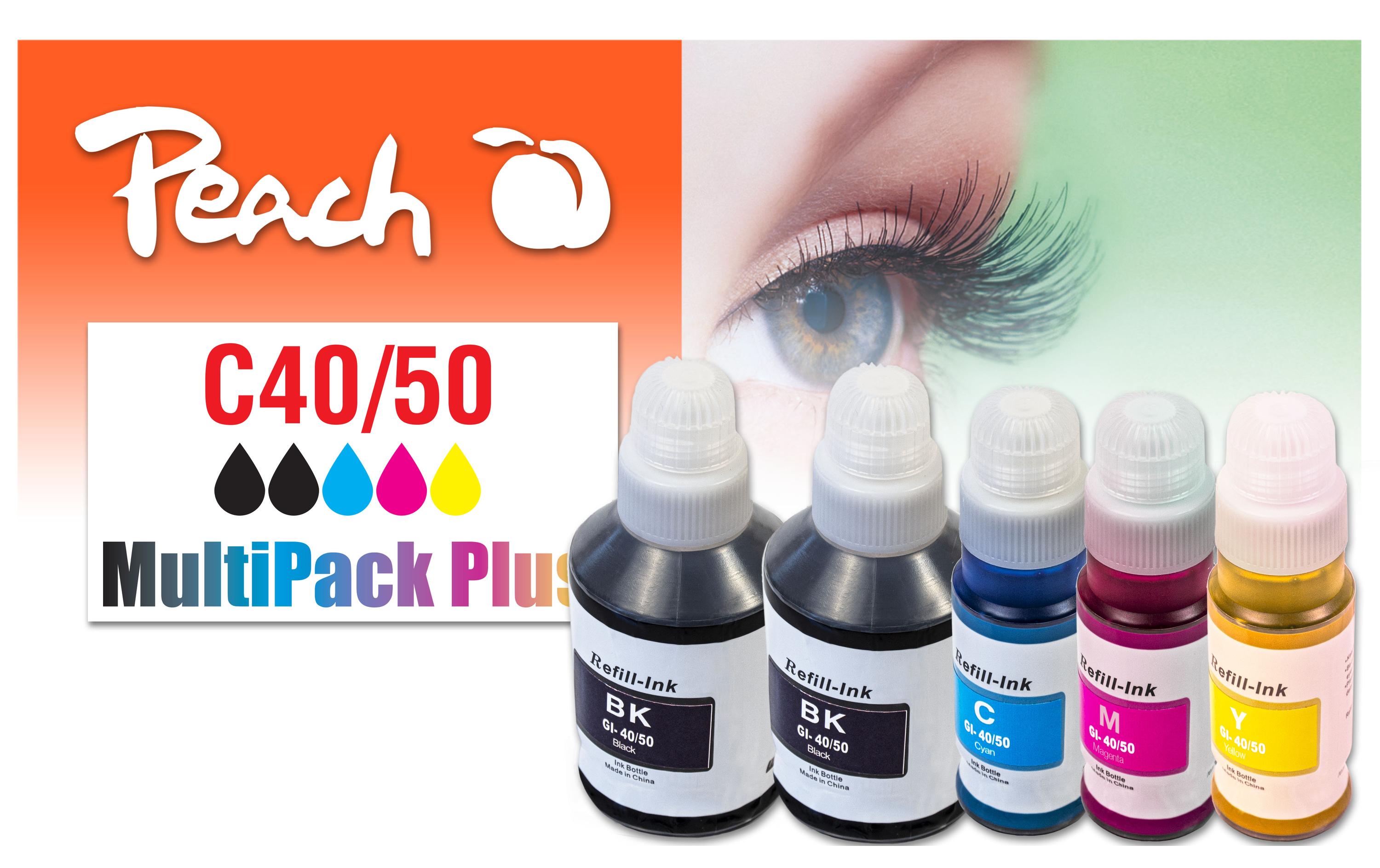 Peach Canon CISS GI-40/50, Multi-Pack+ 2x170, 3x70 ml,2x6000, 3x7000 S.