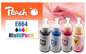 1476295 - Mediatech Peach Epson CISS MultiP. T664640 4x70 ml,1x4000, 3x6500 Seiten
