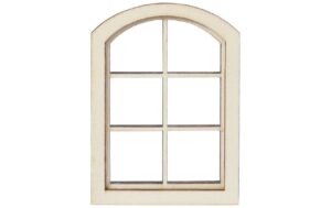 Hobbyfun Mini-Haus Fenster Holz 7.5 x 10 cm