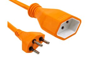 F.power Verlängerungskabel T13-T12 1.0m or 230V, H05VV-F 3G1.00, orange (5/40)