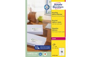 Avery Zweckform Recyc.  Etik. 99,1x38,1mm Inhalt: 1.400 Etik. / 100 Blatt