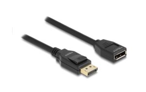 Delock DisplayPort 1.2 Verlängerungskabel 4K 60Hz, 3m, schwarz