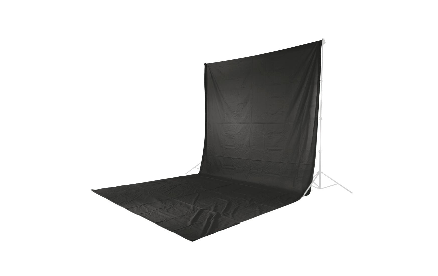 1485457_2 - Mediatech Hintergrund, Stoff, 2,95 x 6 m, Schwarz Fotohintergrund