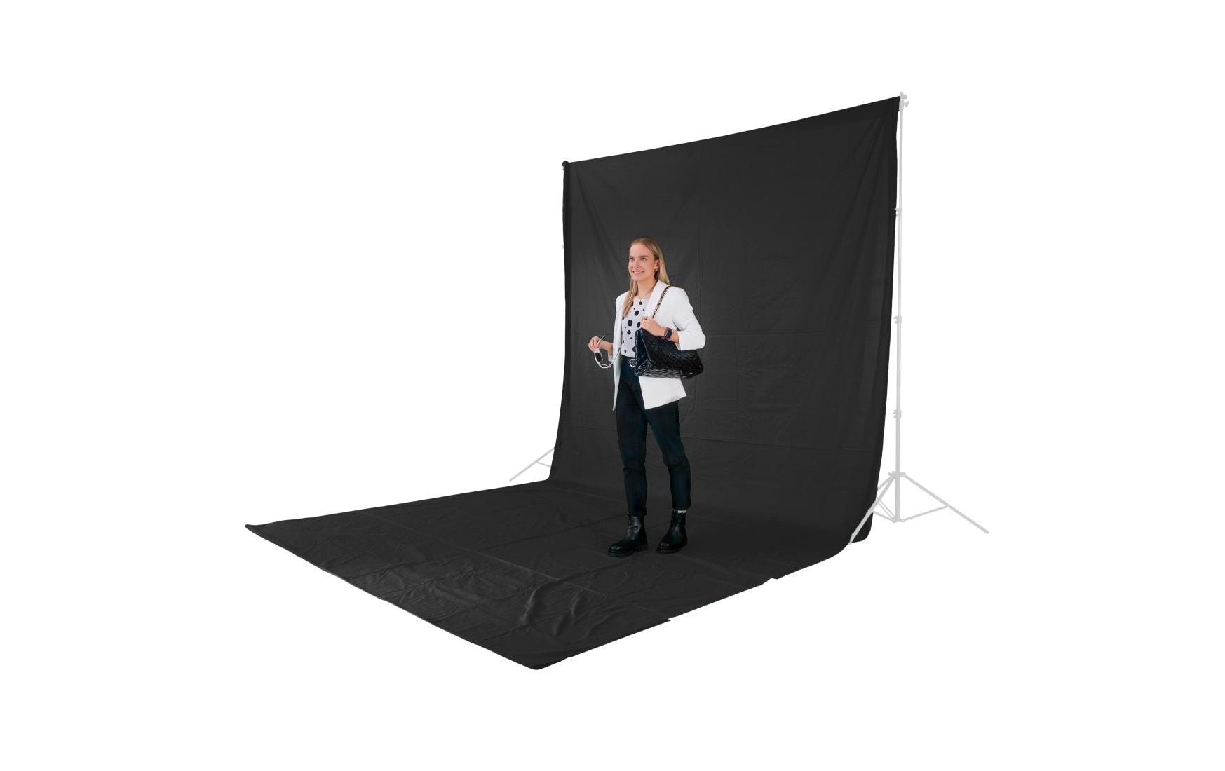 1485457_3 - Mediatech Hintergrund, Stoff, 2,95 x 6 m, Schwarz Fotohintergrund