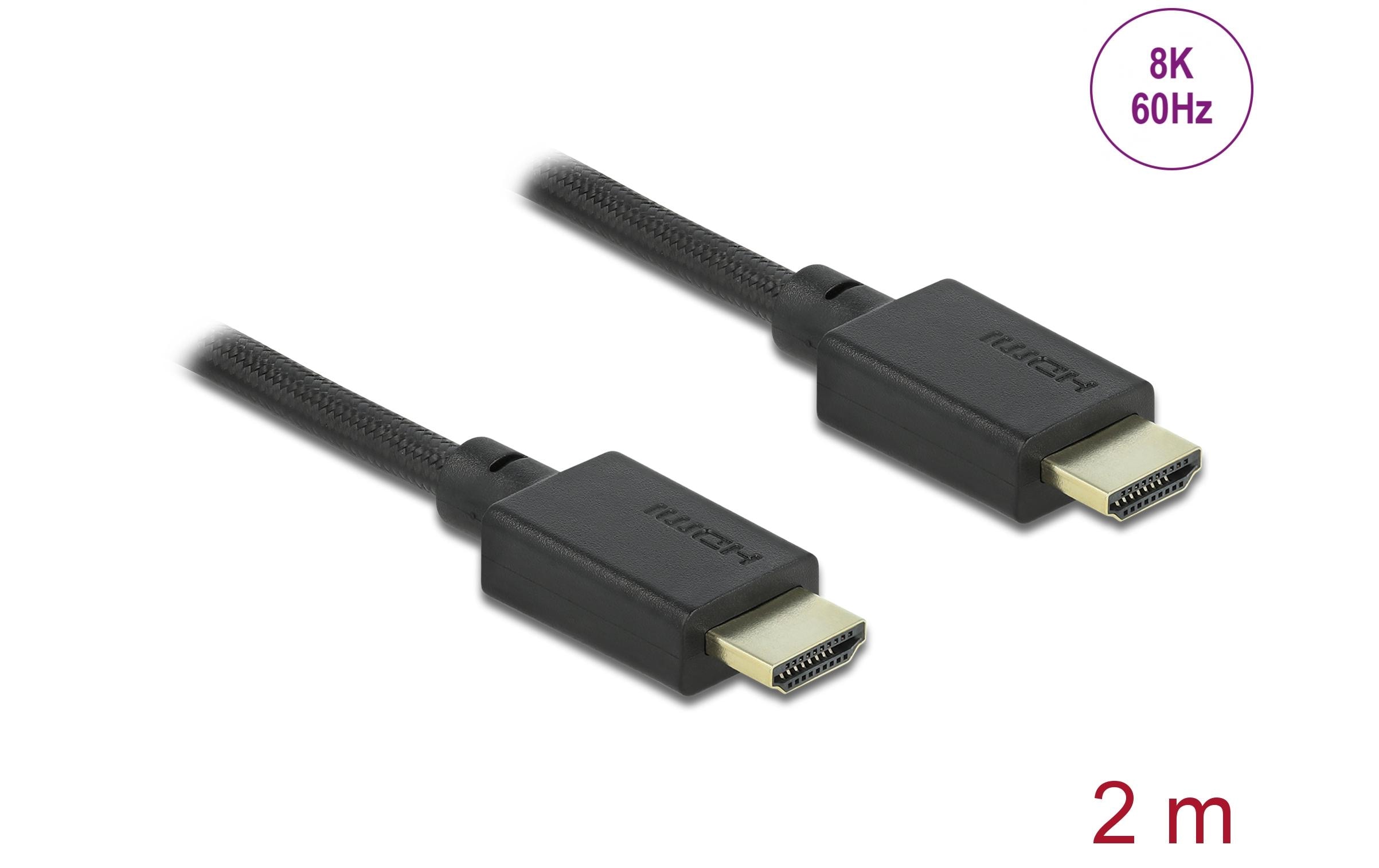 1485969_1 - Mediatech Delock High Speed HDMI Kabel 8K 60Hz 2m, schwarz