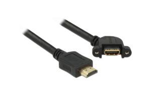 Delock HDMI-A Stecker zu HDMI-A Buchse zum Einbau, 110 Grad, 4K 30Hz, 0.5m kaufen Schweiz | Mediatech.ch
