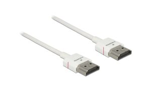 Delock HDMI-A Stecker zu HDMI-A Stecker 4K, 0.5m, weiss, High Quality Slim kaufen Schweiz | Mediatech.ch