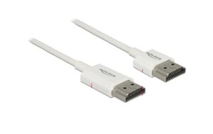 1486001 - Mediatech Delock HDMI-A Stecker zu HDMI-A Stecker 4K, 3m, weiss, High Quality Slim kaufen Schweiz | Mediatech.ch