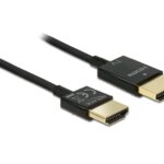 Delock HDMI-A Stecker zu HDMI-A Stecker 4K, 4.5m, schwarz, High Quality Slim